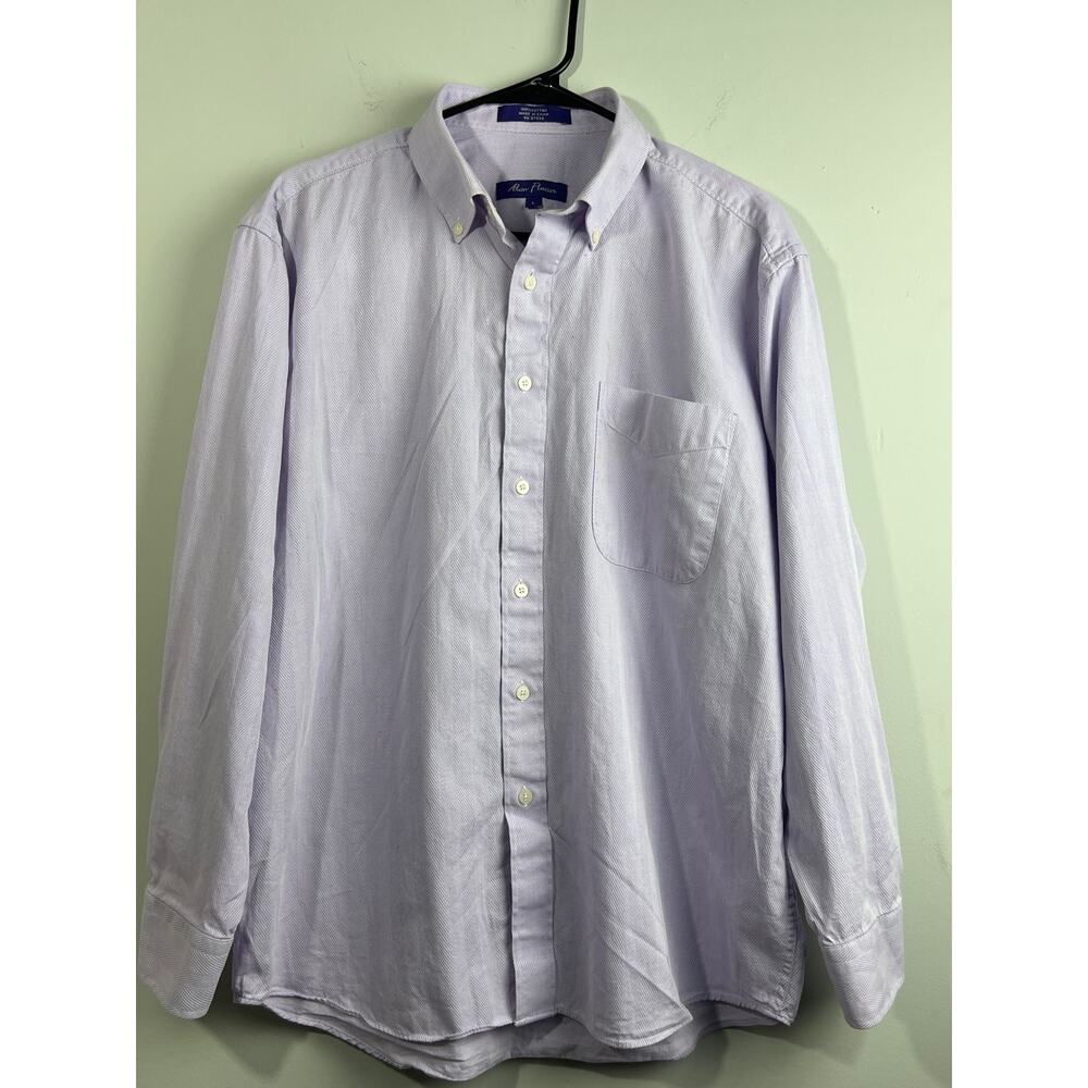Allan Flusser classic Light Violet Men’s Button up Long-sleeve Shirt Size L